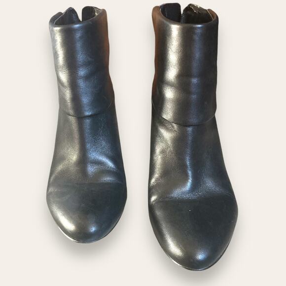 Black Leather size 6 Ankle Boots - Picture 7 of 9